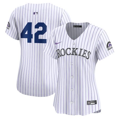 Colorado Rockies Nike Women’s 2024 Jackie Robinson Day Home Limited Jersey – White –