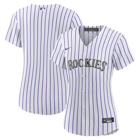 Colorado Rockies Nike Women’s Home Blank Replica Jersey – White –