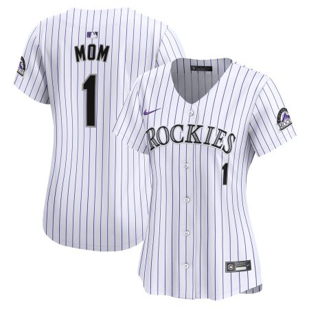 Colorado Rockies Nike Women’s #1 Mom Home Limited Jersey – White –