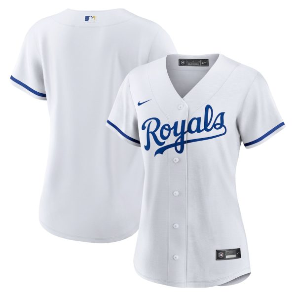 Kansas City Royals Nike Women’s Home Blank Replica Jersey – White –
