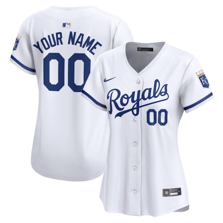 Kansas City Royals Nike Women’s Home Limited Custom Jersey – White –