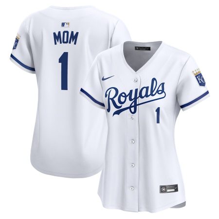 Kansas City Royals Nike Women’s #1 Mom Home Limited Jersey – White –