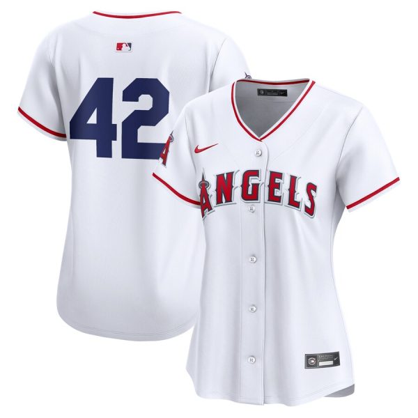 Los Angeles Angels Nike Women’s 2024 Jackie Robinson Day Home Limited Jersey – White –