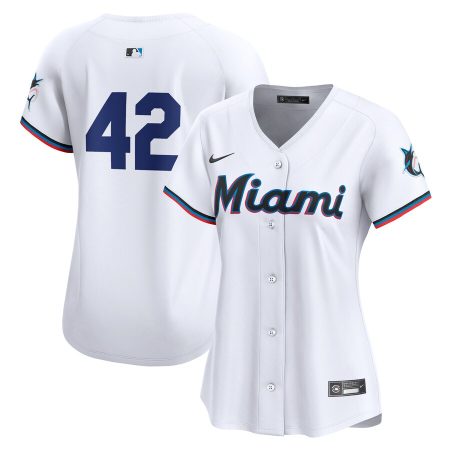 Miami Marlins Nike Women’s 2024 Jackie Robinson Day Home Limited Jersey – White –