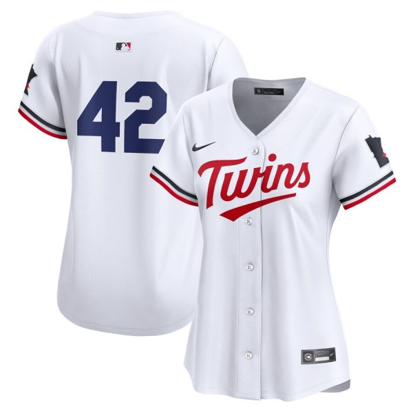 Minnesota Twins Nike Women’s 2024 Jackie Robinson Day Home Limited Jersey – White –