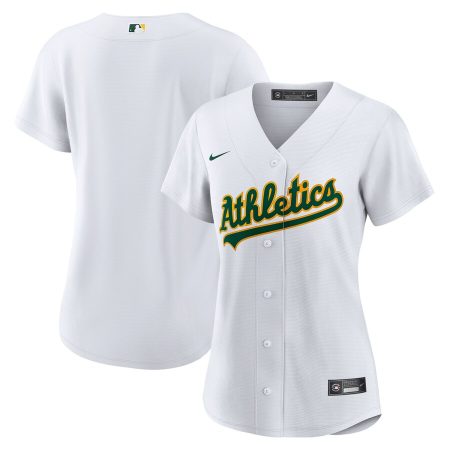 Oakland Athletics Nike Women’s Home Blank Replica Jersey – White –