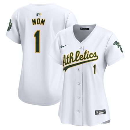 Oakland Athletics Nike Women’s #1 Mom Home Limited Jersey – White –