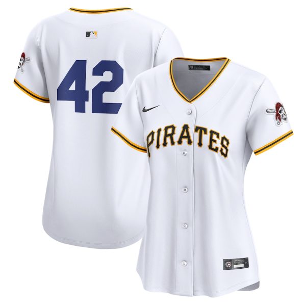 Pittsburgh Pirates Nike Women’s 2024 Jackie Robinson Day Home Limited Jersey – White –