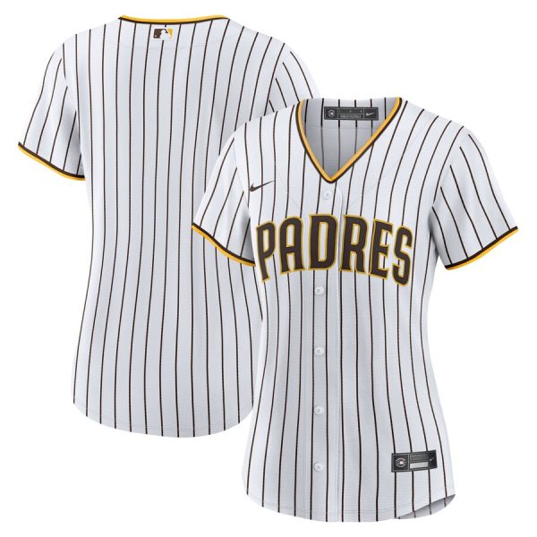 San Diego Padres Nike Women’s Home Blank Replica Jersey – White –