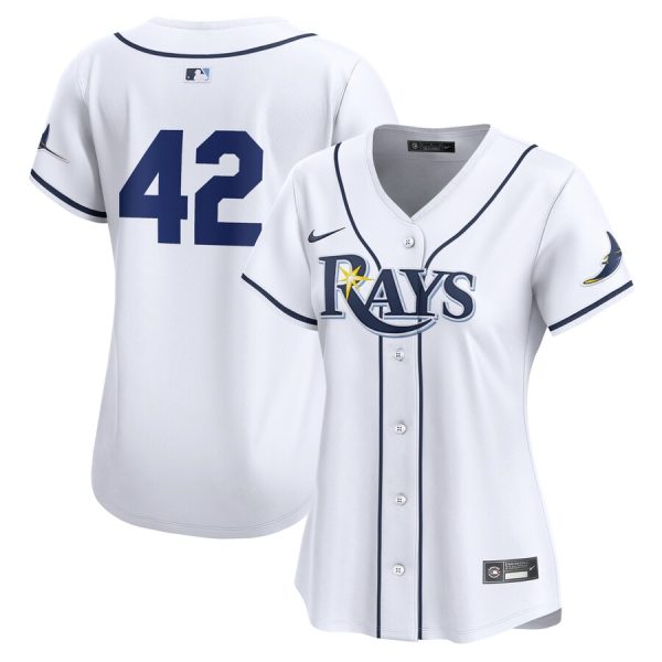 Tampa Bay Rays Nike Women’s 2024 Jackie Robinson Day Home Limited Jersey – White –