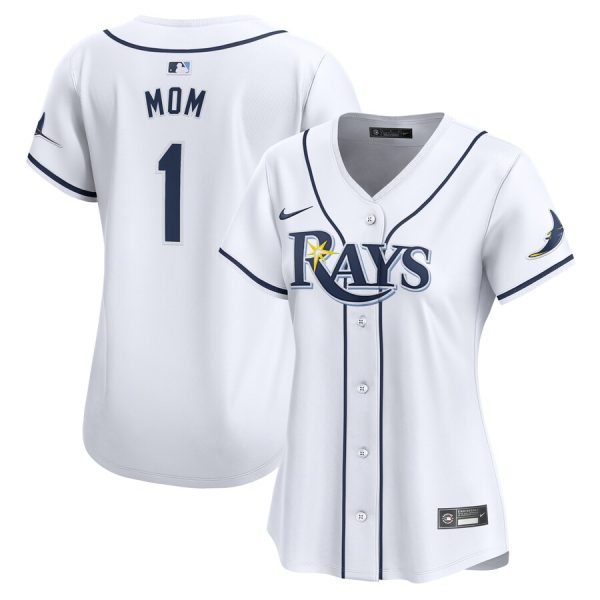 Tampa Bay Rays Nike Women’s #1 Mom Home Limited Jersey – White –