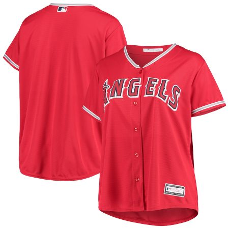 Los Angeles Angels Women’s Plus Size Alternate Replica Team Jersey – Red –