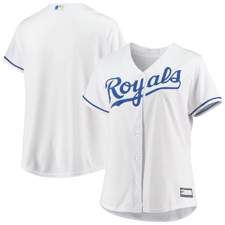 Kansas City Royals Women’s Plus Size Home Replica Team Jersey – White –