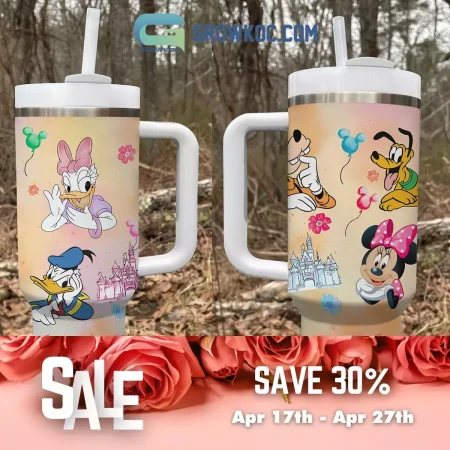 Donald Duck Love Disney Fan 30oz or 40oz Stainless Tumbler With Handle NVA