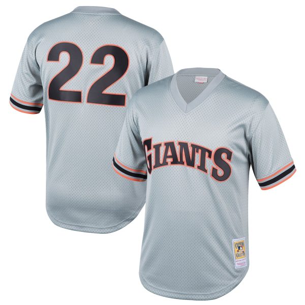 Will Clark San Francisco Giants Mitchell & Ness Youth Cooperstown Collection Mesh Batting Practice Jersey – Gray –