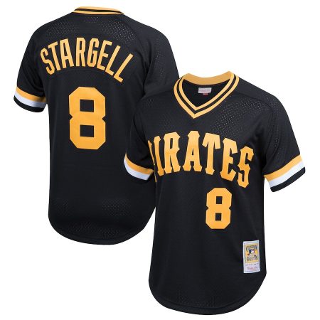 Willie Stargell Pittsburgh Pirates Mitchell & Ness Youth Cooperstown Collection Mesh Batting Practice Jersey – Black –