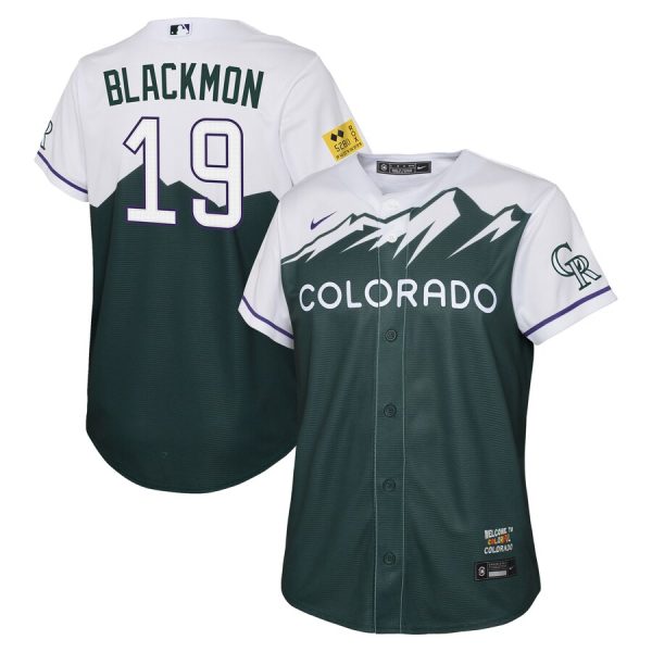 Charlie Blackmon Colorado Rockies Nike Youth City Connect Replica Player Jersey – Green –