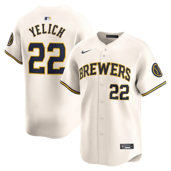 Christian Yelich Milwaukee Brewers Nike Youth Home Limited Player Jersey – Cream –