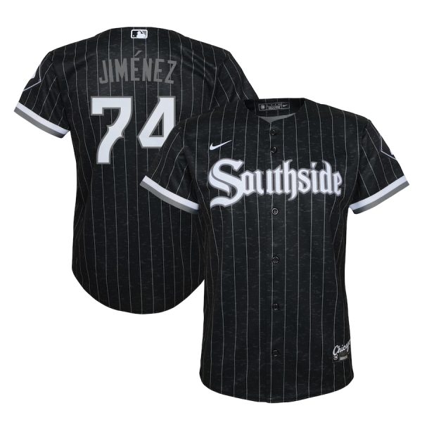 Eloy Jimenez Chicago White Sox Nike Youth City Connect Replica Player Jersey – Black –