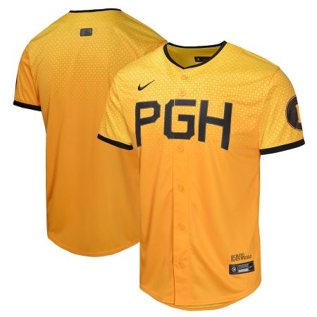Pittsburgh Pirates Nike Youth City Connect Limited Jersey – Gold –