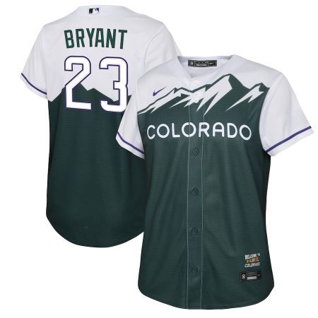 Kris Bryant Colorado Rockies Nike Youth City Connect Replica Player Jersey – Green –