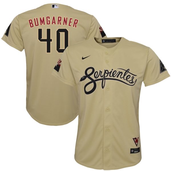 Madison Bumgarner Arizona Diamondbacks Nike Youth City Connect Replica Player Jersey – Sand –