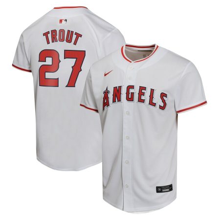 Mike Trout Los Angeles Angels Nike Youth Home Game Player Jersey – White –