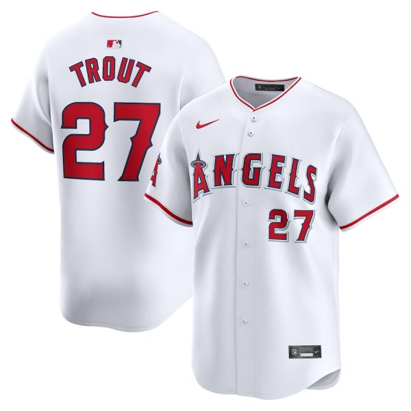 Mike Trout Los Angeles Angels Nike Youth Home Limited Player Jersey – White –