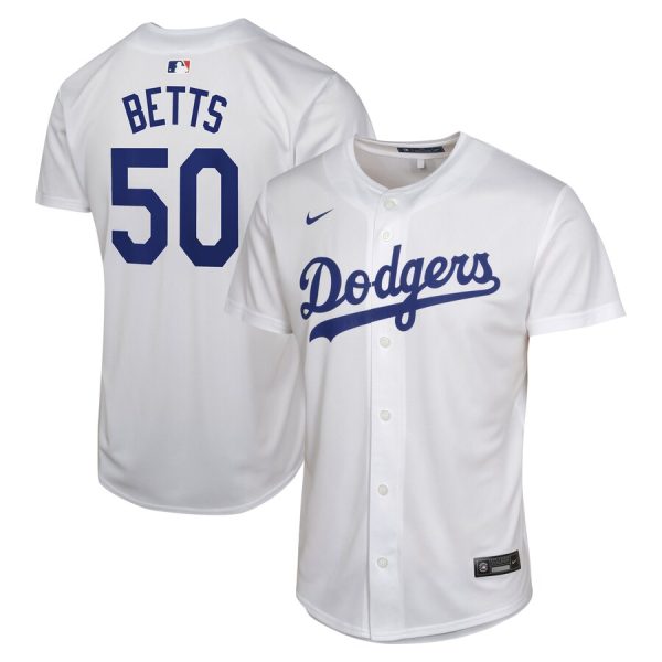 Mookie Betts Los Angeles Dodgers Nike Youth Home Game Player Jersey – White –