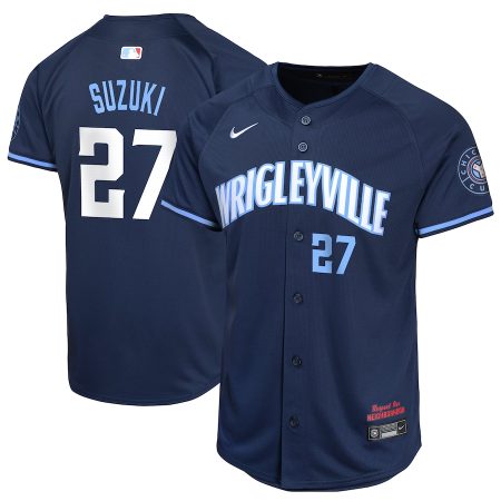 Seiya Suzuki Chicago Cubs Nike Youth City Connect Limited Player Jersey – Navy –