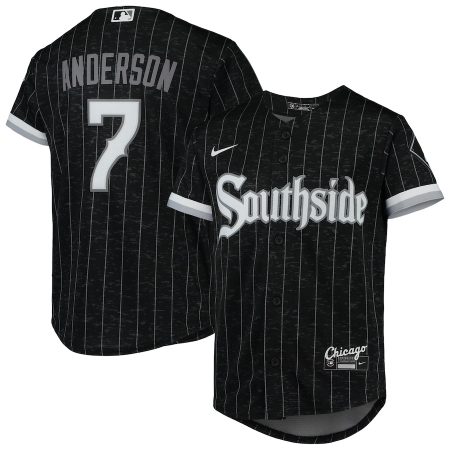 Tim Anderson Chicago White Sox Nike Youth City Connect Replica Player Jersey – Black –