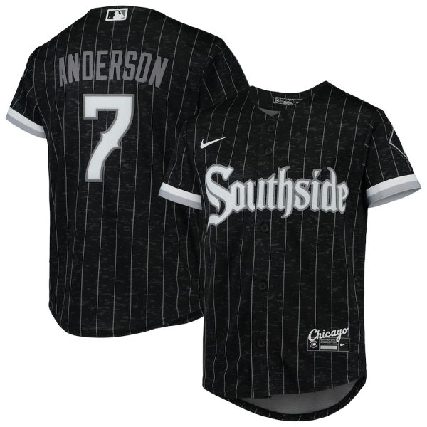 Tim Anderson Chicago White Sox Nike Youth City Connect Replica Player Jersey – Black –