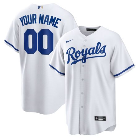 Kansas City Royals Nike Youth Replica Custom Jersey – White –