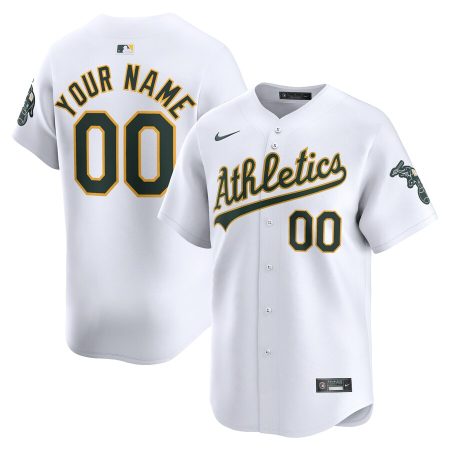 Oakland Athletics Nike Youth Home Limited Custom Jersey – White –