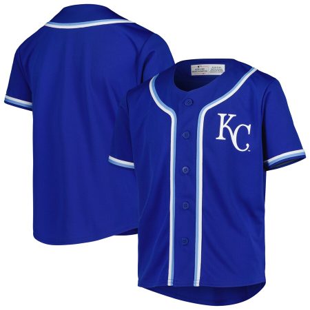 Youth Royal Kansas City Royals Full-Button Replica Jersey –