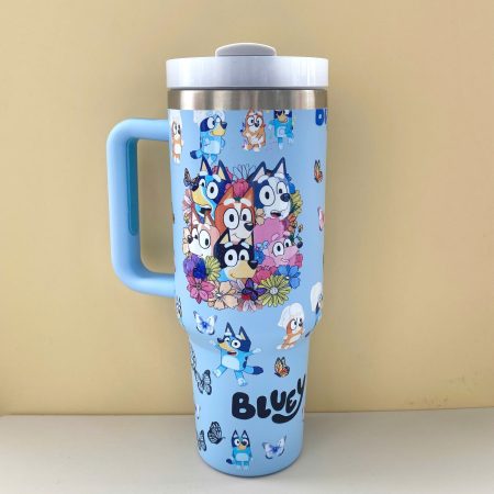 Bluey Checklist Have A Cry Quencher 40oz Stainless Steel Tumbler CP With Handle