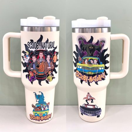 White Supernatural Scooby-Doo Collab Fan 30oz or 40oz Stainless Tumbler With Handle CP