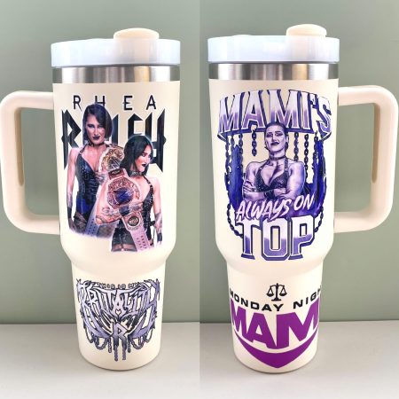 White Rhea Ripley Mamis Always On Top 30 or 40oz Tumbler With Handle CP