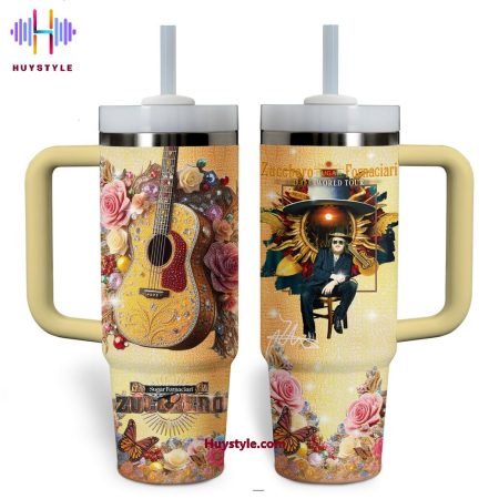 Zucchero Fornaciari Music Custom  Quencher 40oz Stainless Steel Tumbler HG With Handle