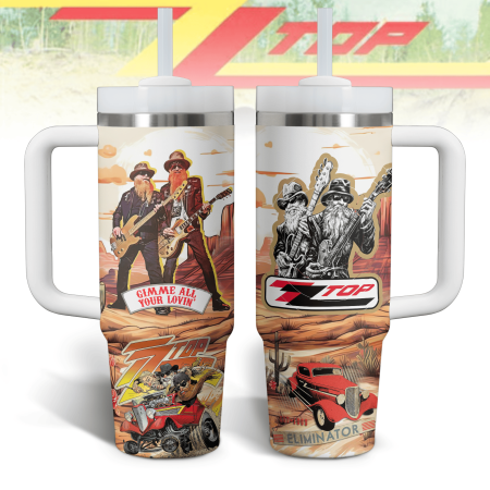ZZ Top Music Custom Stanley Quencher 30oz or 40oz Stainless Steel Tumbler With Handle HG