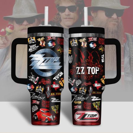 ZZ Top Music Custom Stanley Quencher 30oz or 40oz Stainless Steel Tumbler With Handle HG